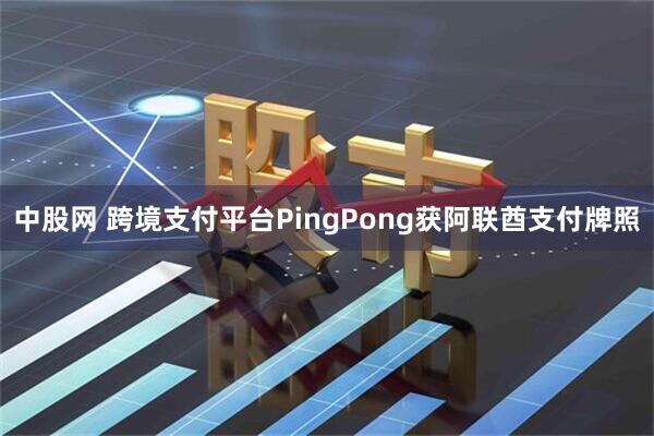 中股网 跨境支付平台PingPong获阿联酋支付牌照